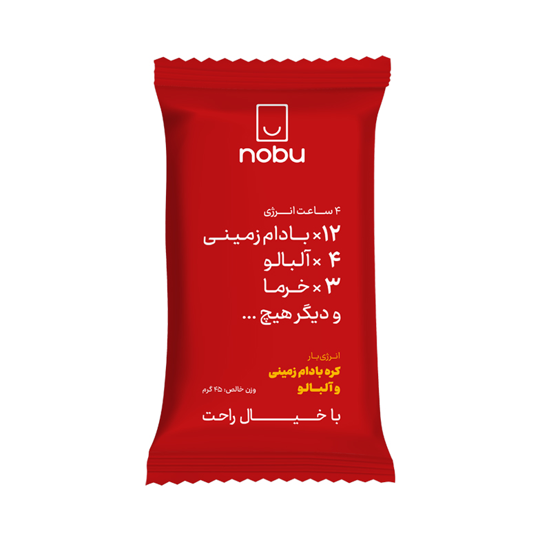 انرژی بار بادام زمینی و آلبالو نوبو