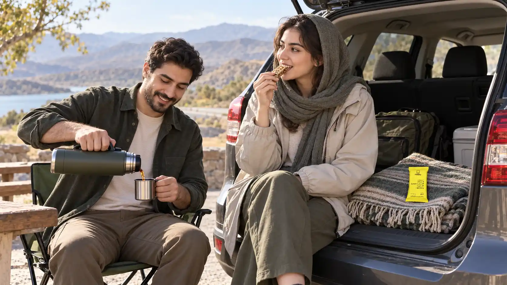 مصرف پروتئین بار نوبو در زمان استراحت سفر